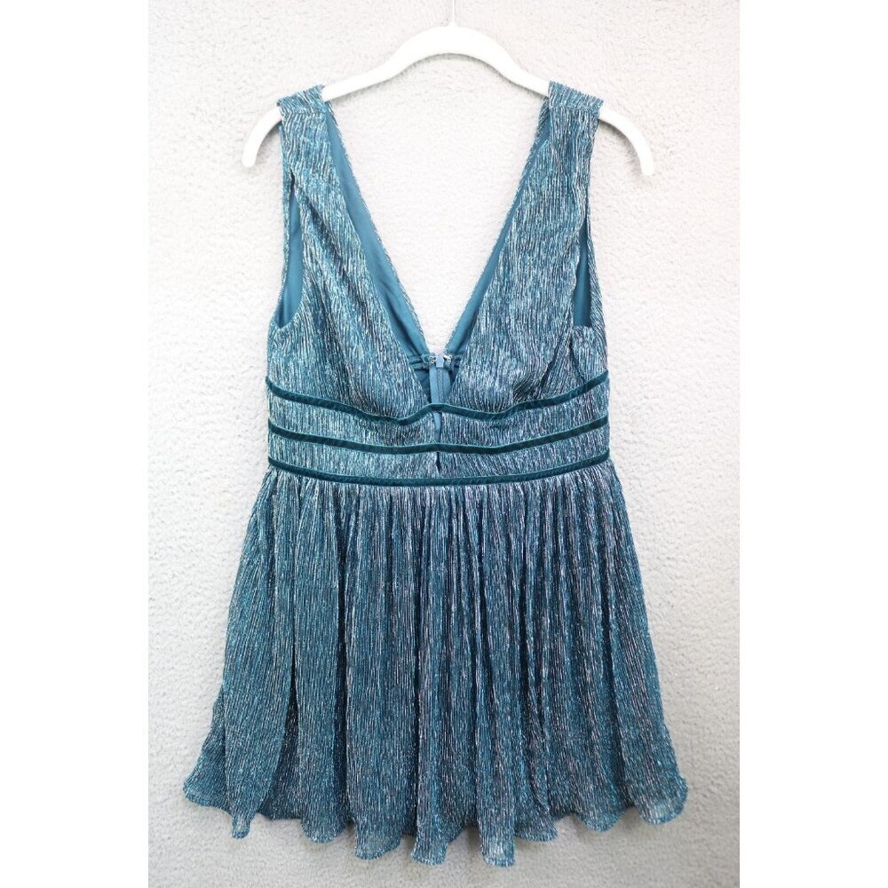 LuLu's Sparkling Velvet Trim Mini Dress-Size Medium-Cocktail-Prom